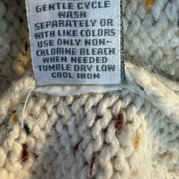 Dressbarn Full Zip Sweater  Blue, Black, White Tweed, Size XL Acrylic/Wool Blend - Picture 16 of 16